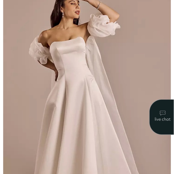 David’s Bridal Ivory Wedding Dress – Size 10 - Picture 5 of 7